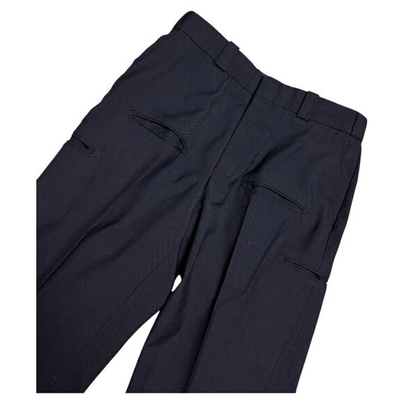 BLAUER Pleated Navy Blue Pocket Work Straight Fit Trousers Pants Mens 34x30 - Picture 5 of 6